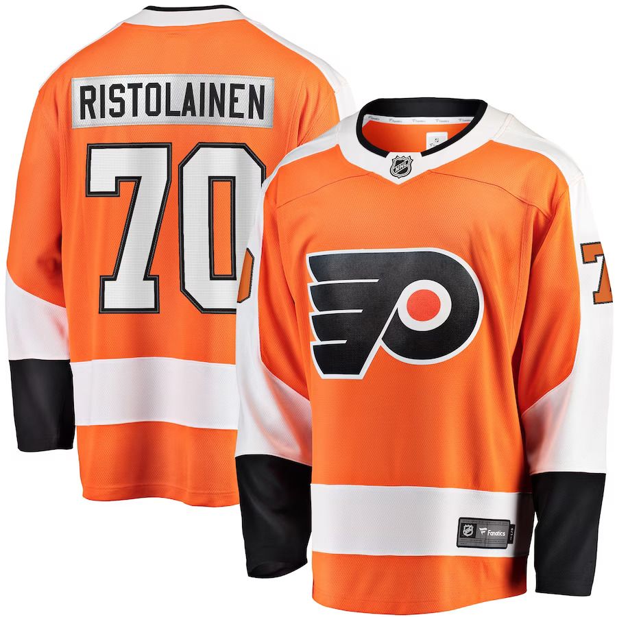 Men Philadelphia Flyers 70 Rasmus Ristolainen Fanatics Branded Orange Breakaway Player NHL Jersey